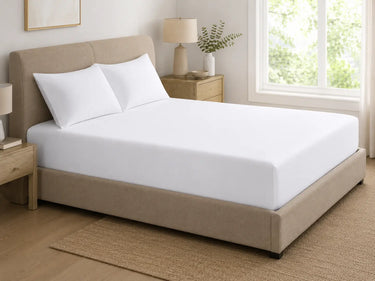 Grande Hotel Fitted Sheet White with Pillowcase | Linen King