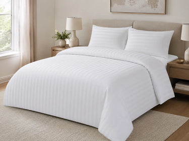 Luxury Satin Stripe Quilt Cover  Elegant Comfort | Linen King