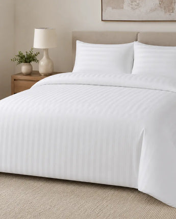 Luxury Satin Stripe Quilt Cover  Elegant Comfort | Linen King