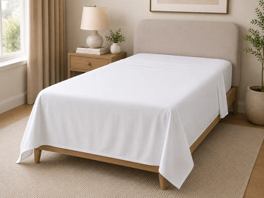 Grande Hotel Flat Sheet  White Without Pillowcase | Luxury Comfort