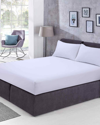 White Fitted Sheet Polycotton