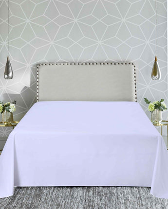 Queen Bed Flat Sheet White