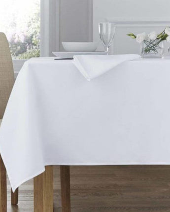 Elegant White Table Cloth Heavy Duty
